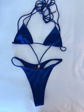 Cobalt Triangle String Bikini Set